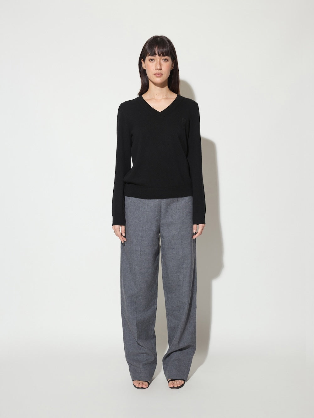 The Curator Jade Sofa V neck Cashmere Sweater
