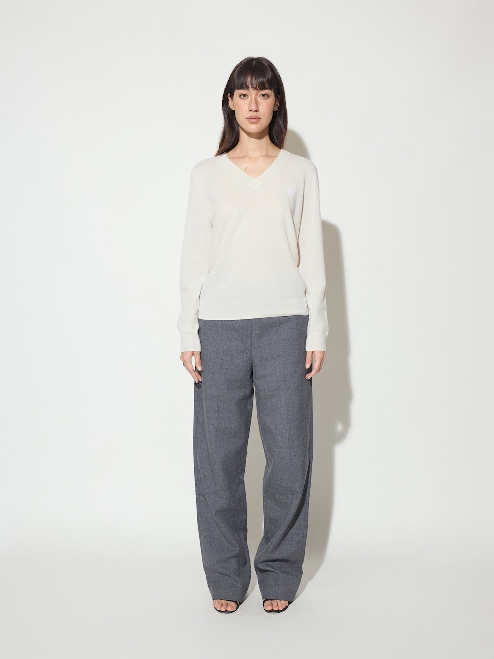 The Curator Jade Sofa V neck Cashmere Sweater