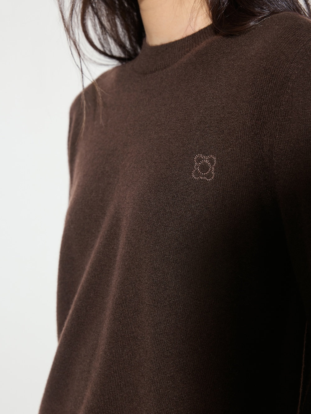 The Designer Sepia Sofa Crew Neck Cashmere Sweater