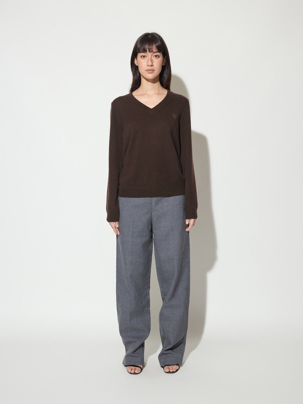 The Curator Jade Sofa V neck Cashmere Sweater