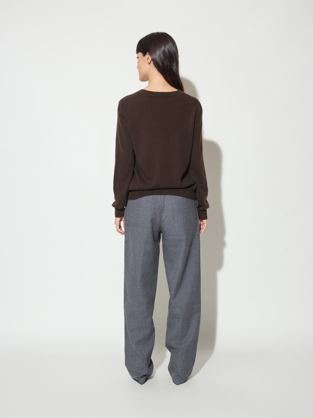 The Curator Sepia Sofa V neck Cashmere Sweater