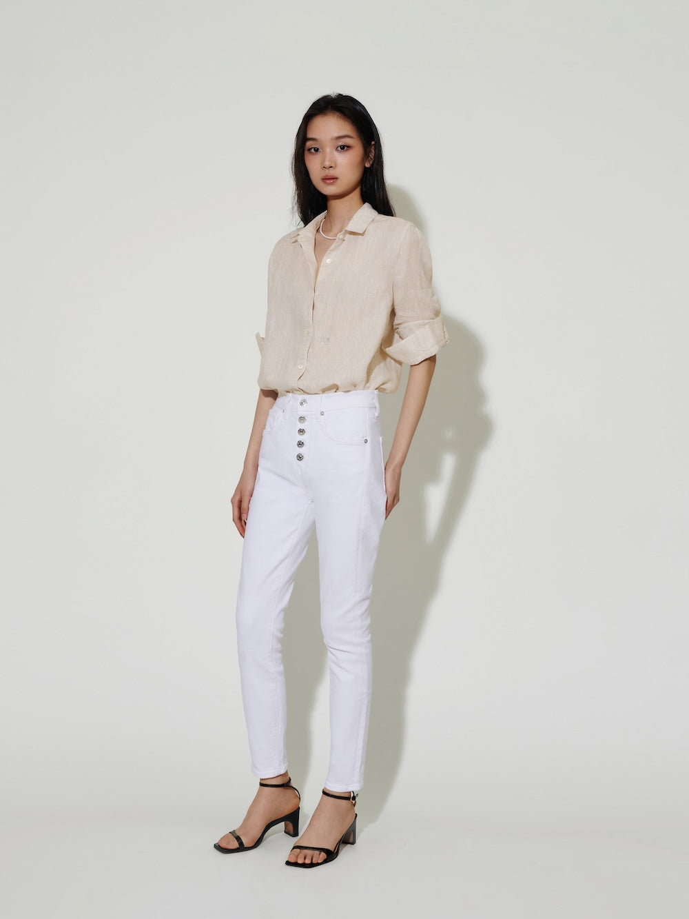 The Gardener Linen Shirt Ginkgo