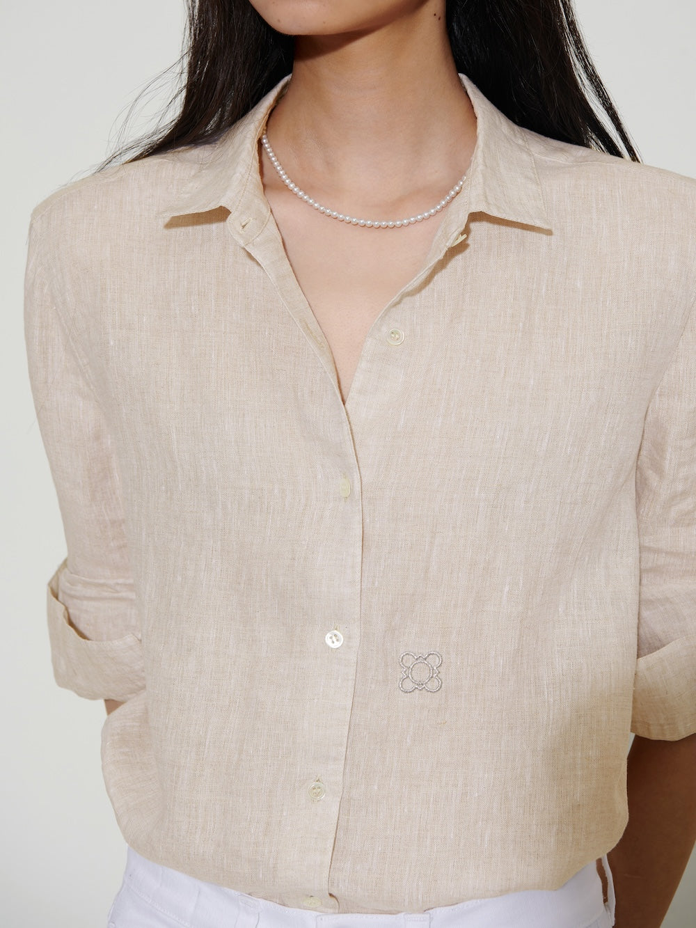 The Gardener Linen Shirt Ginkgo