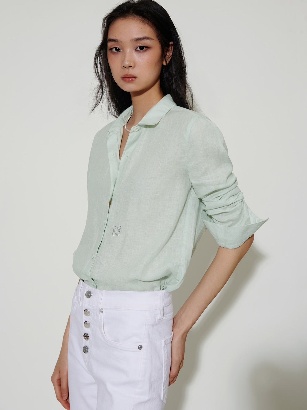 The Gardener Linen Shirt Mint
