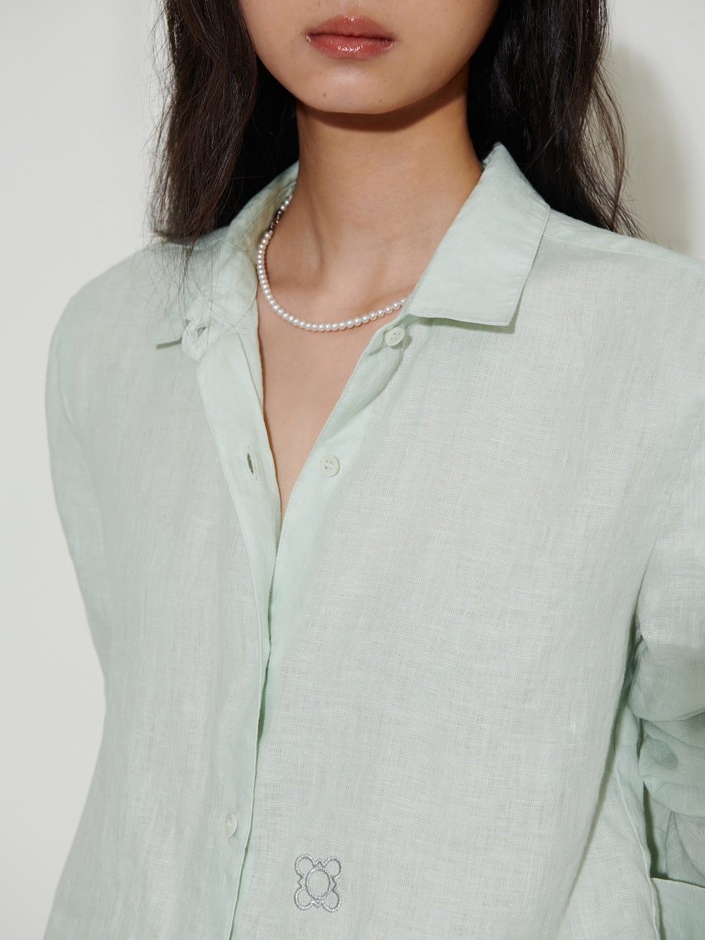 The Gardener Linen Shirt Mint
