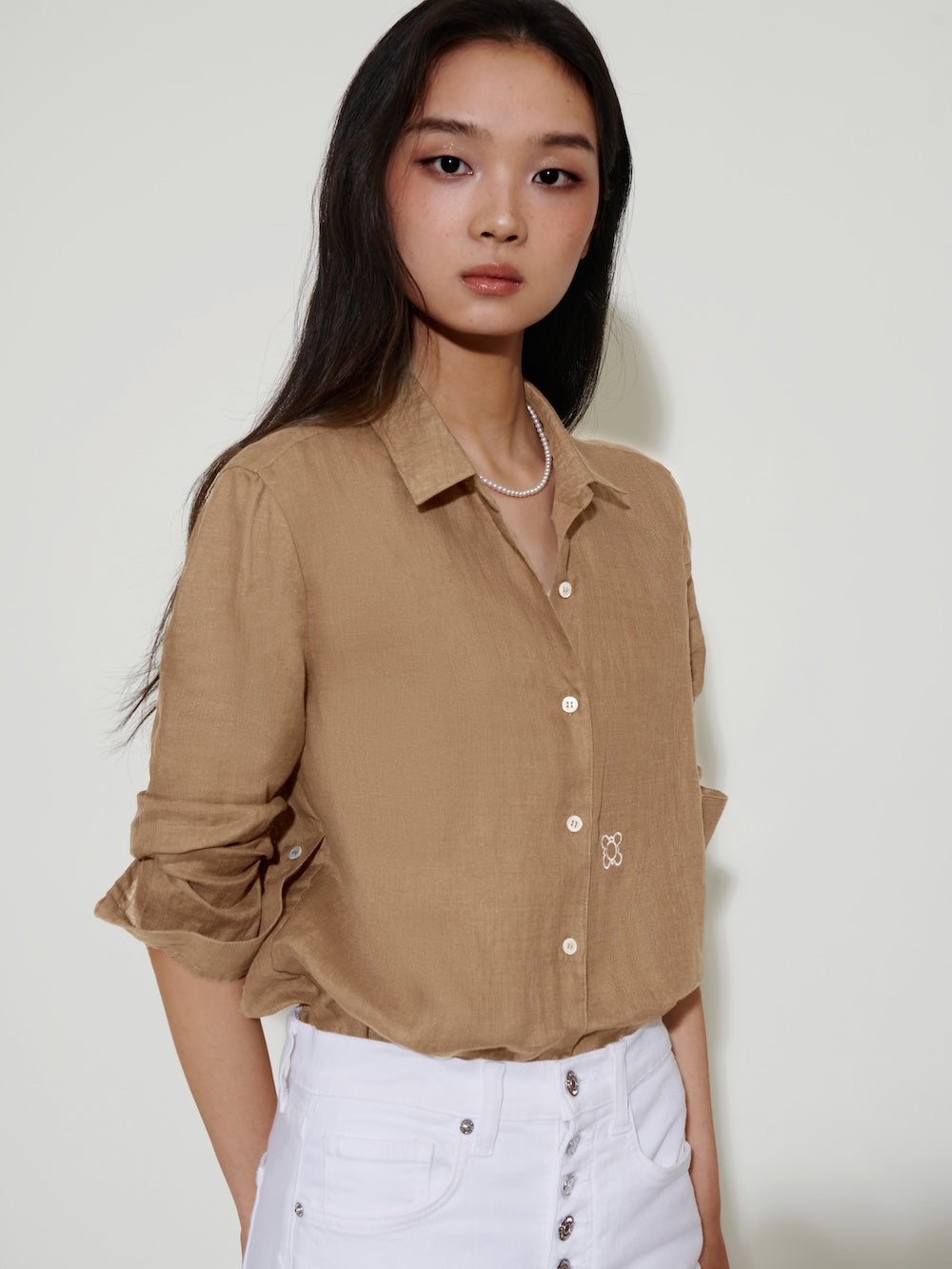 The Gardener Linen Shirt Moss