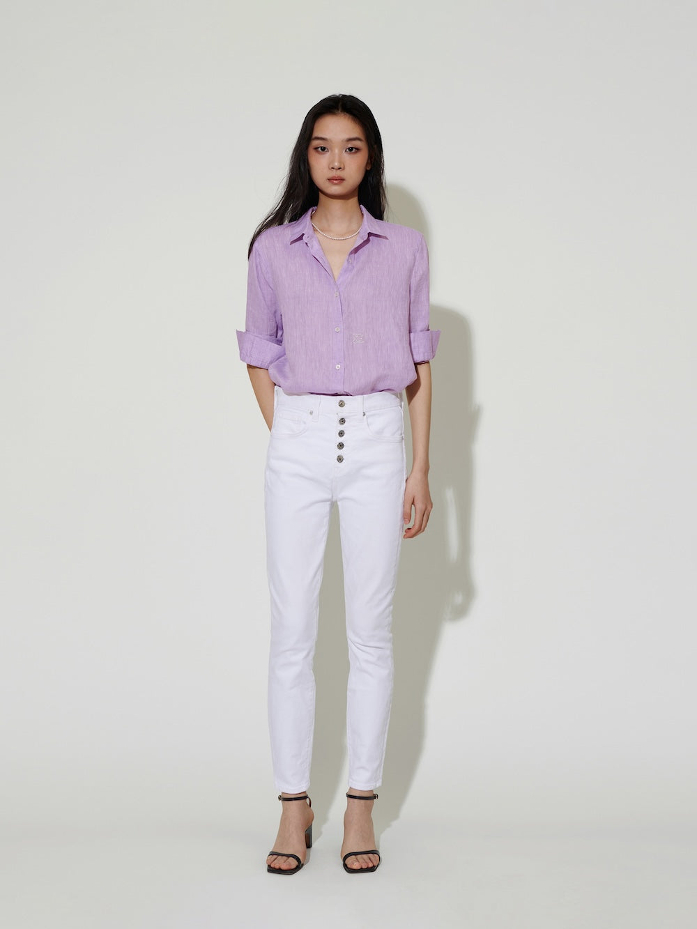 The Gardener Linen Shirt Wisteria