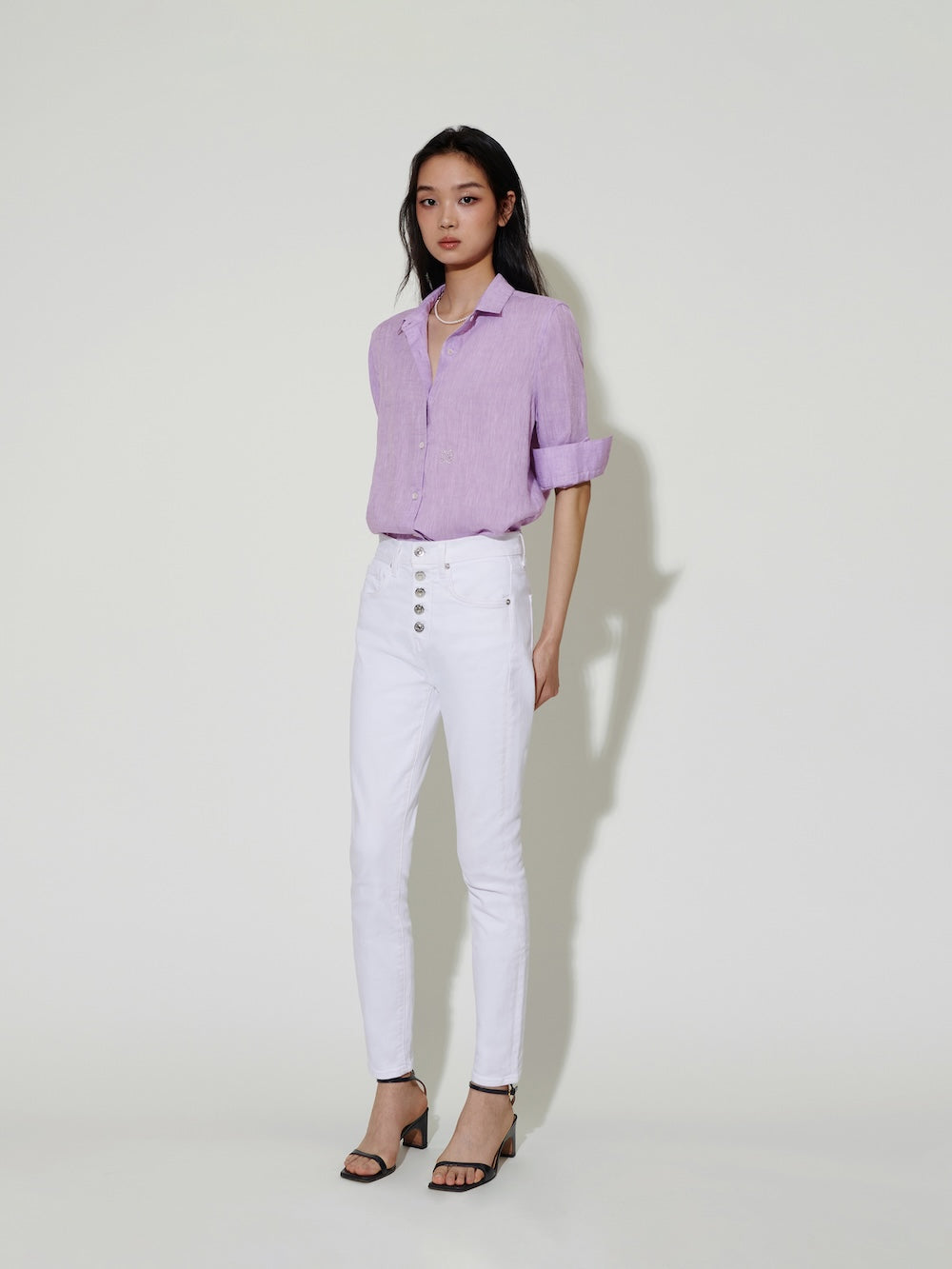 The Gardener Linen Shirt Wisteria