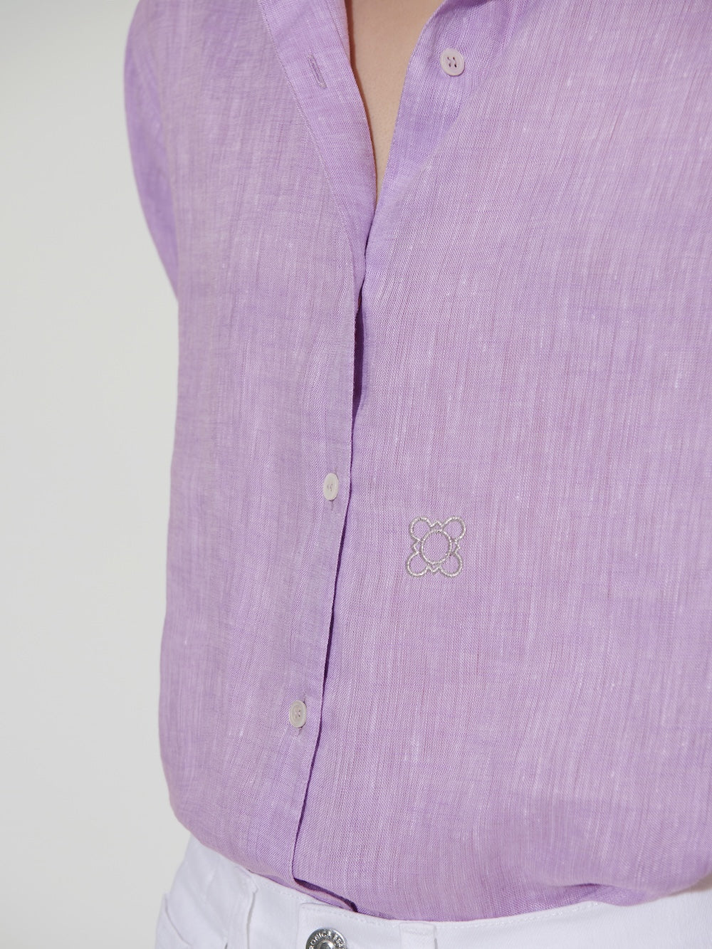 The Gardener Linen Shirt Wisteria