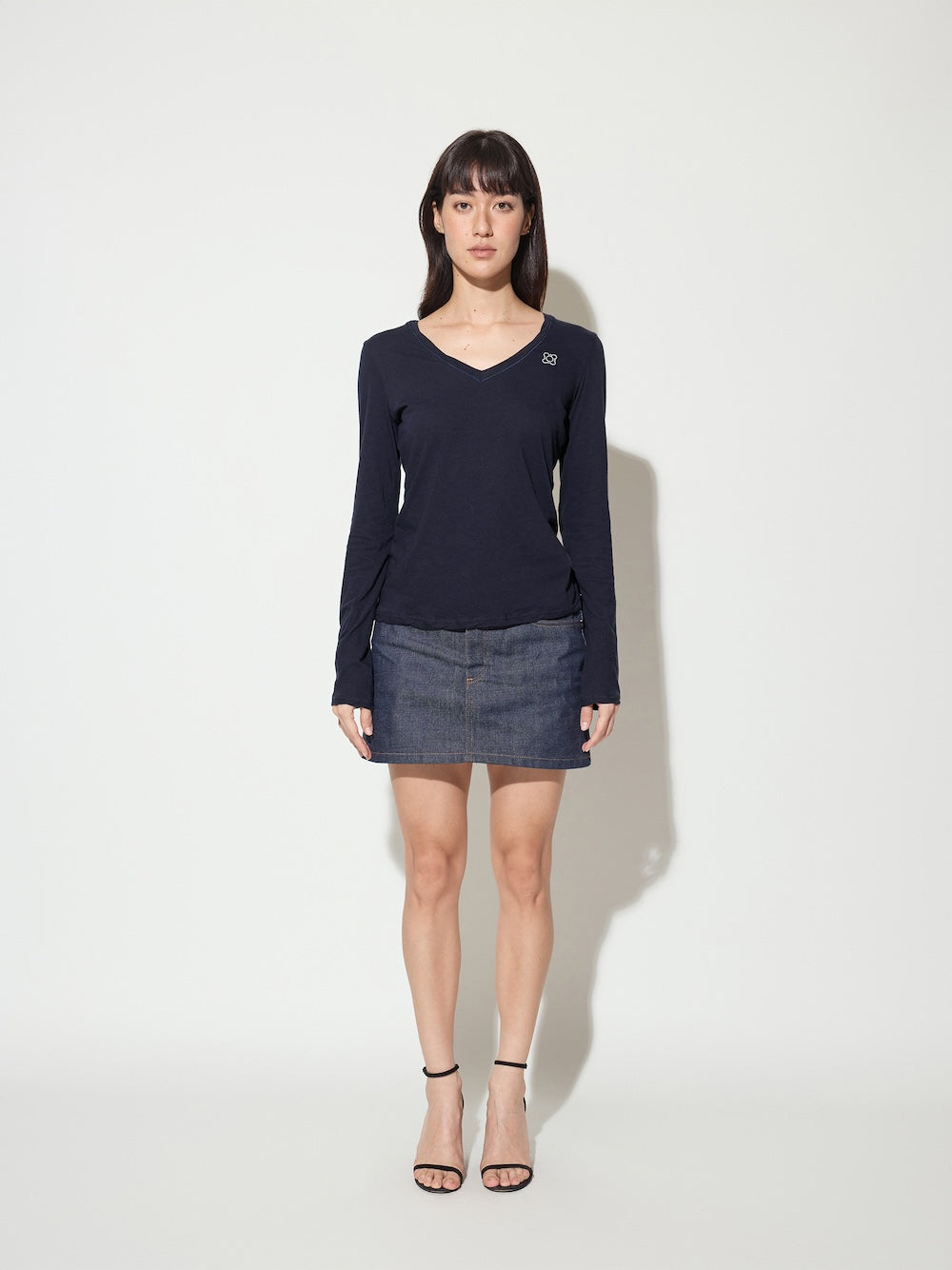The Traveler Marine Sofa Cotton V neck Long Sleeve