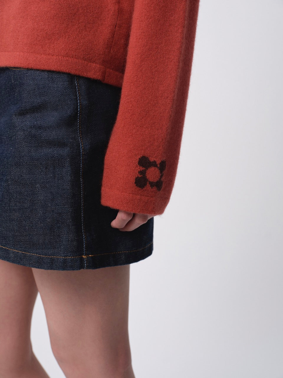 The Baker Tomato Cashmere V-Neck Polo