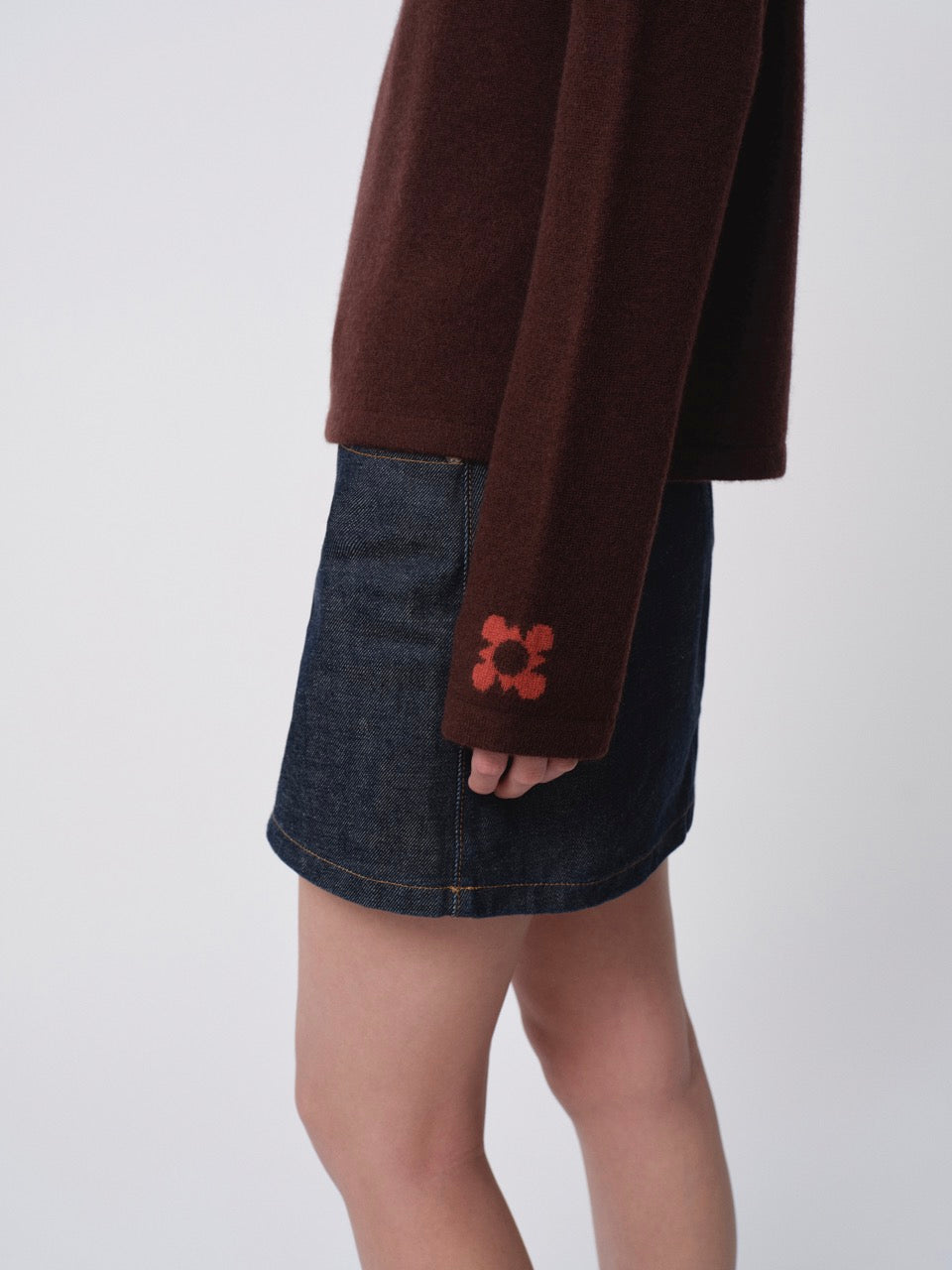 The Baker Truffle Cashmere V-Neck Polo