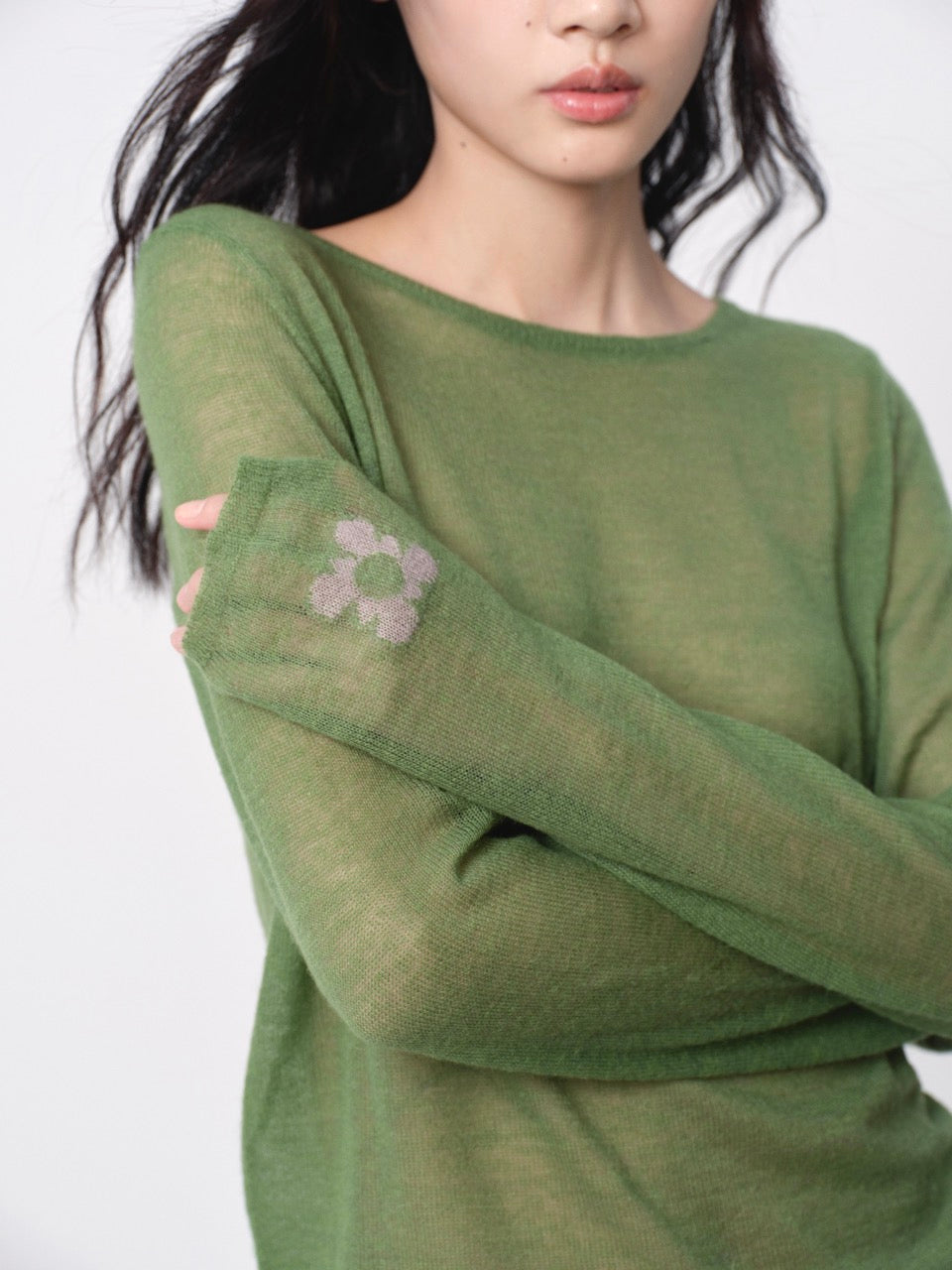 The Botanist Basil Mohair Sweater