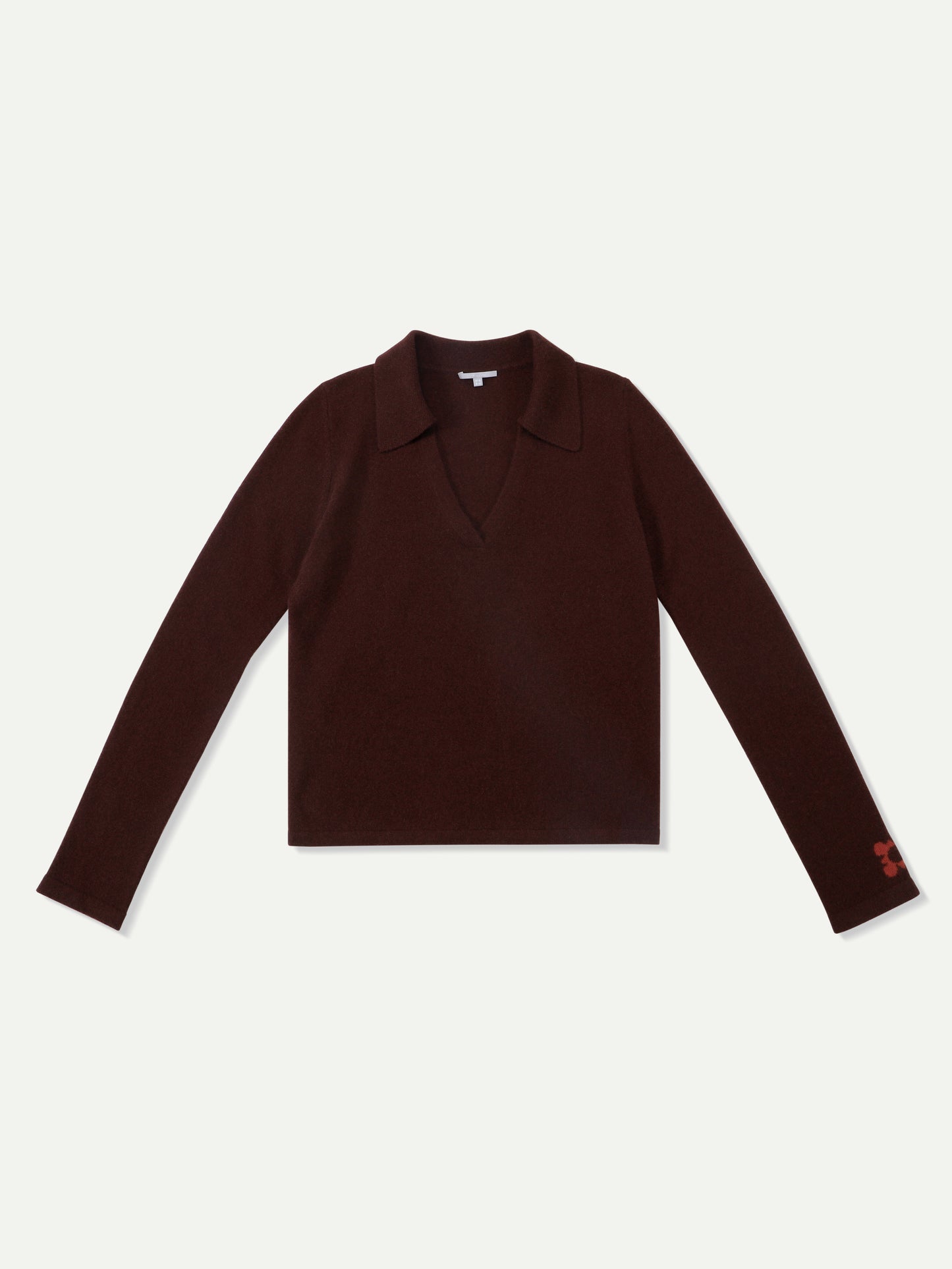 The Baker Truffle Cashmere V-Neck Polo