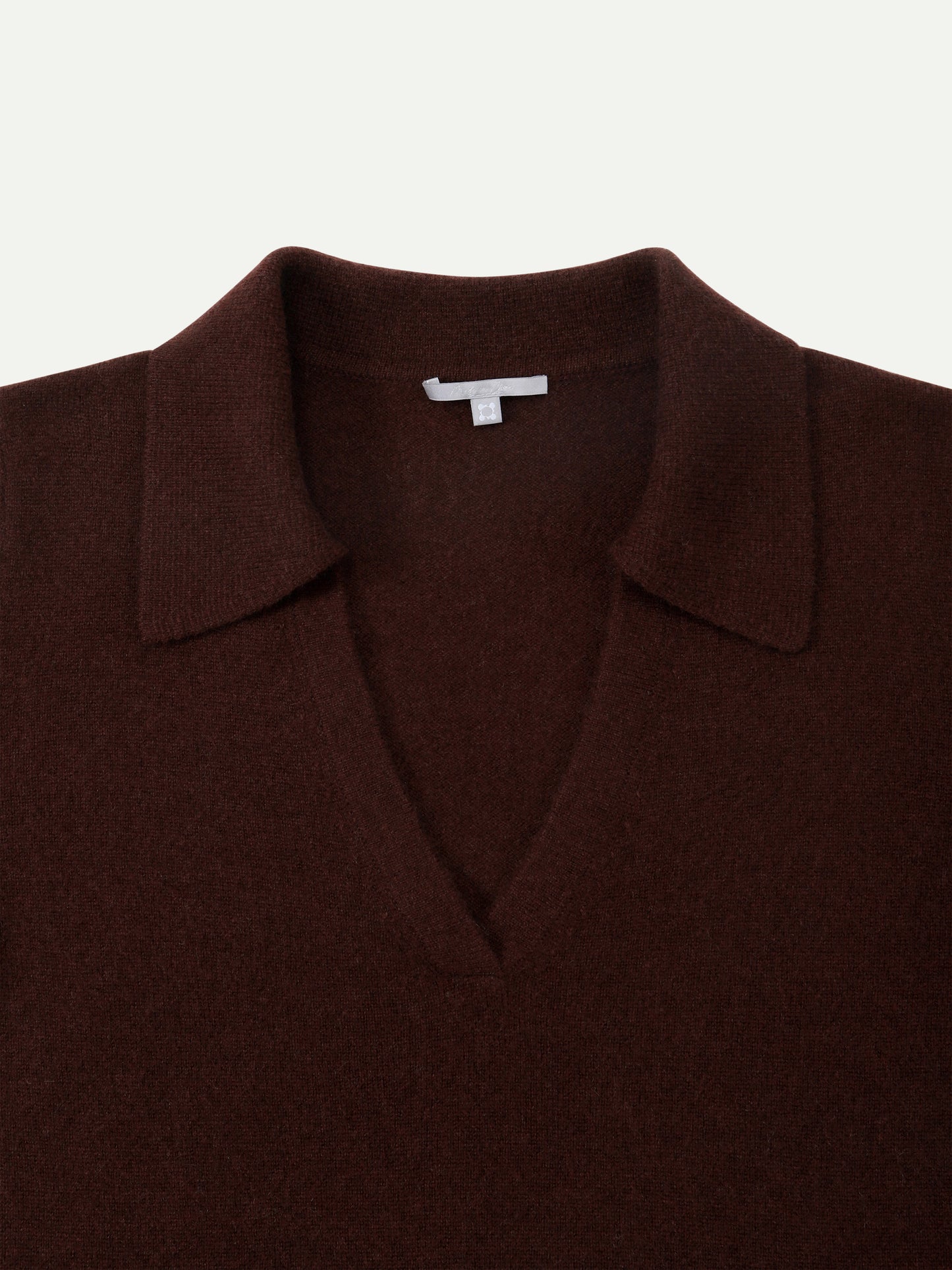 The Baker Truffle Cashmere V-Neck Polo