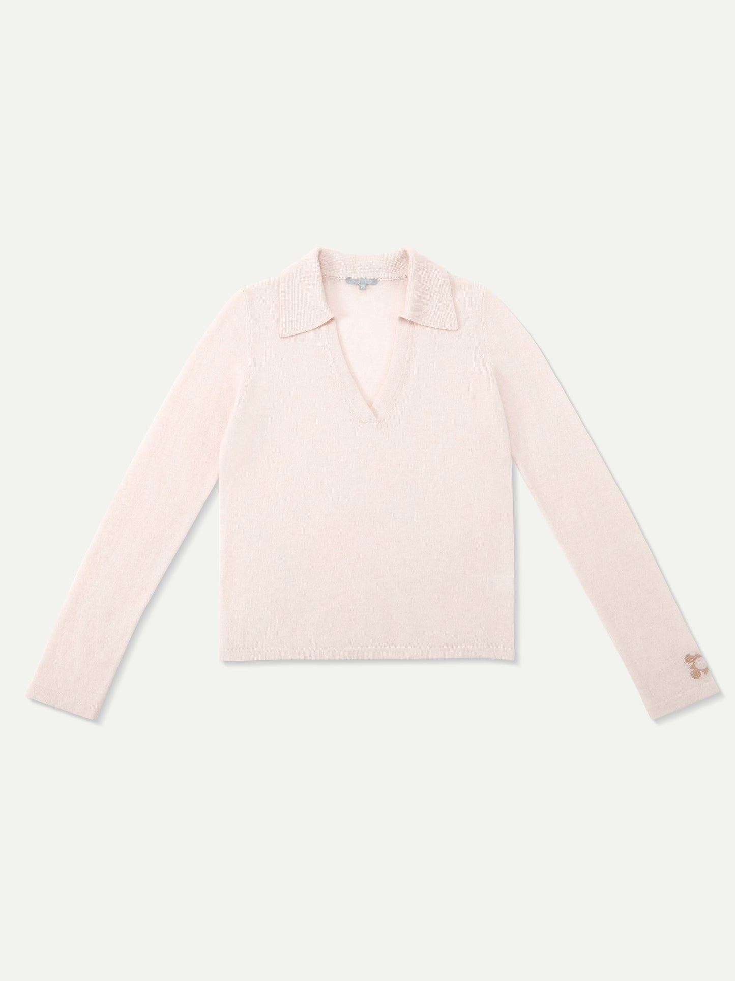 The Baker Burrata Cashmere V-Neck Polo