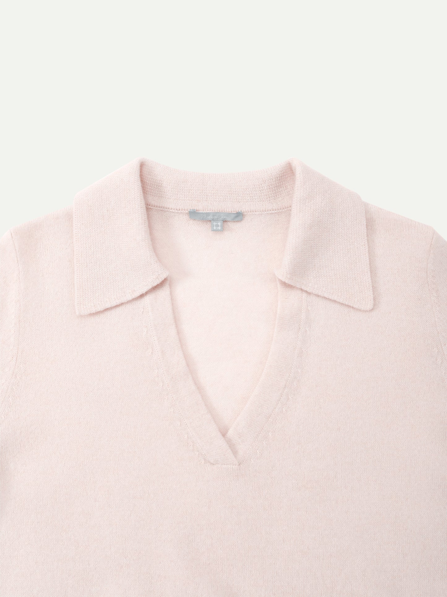 The Baker Burrata Cashmere V-Neck Polo