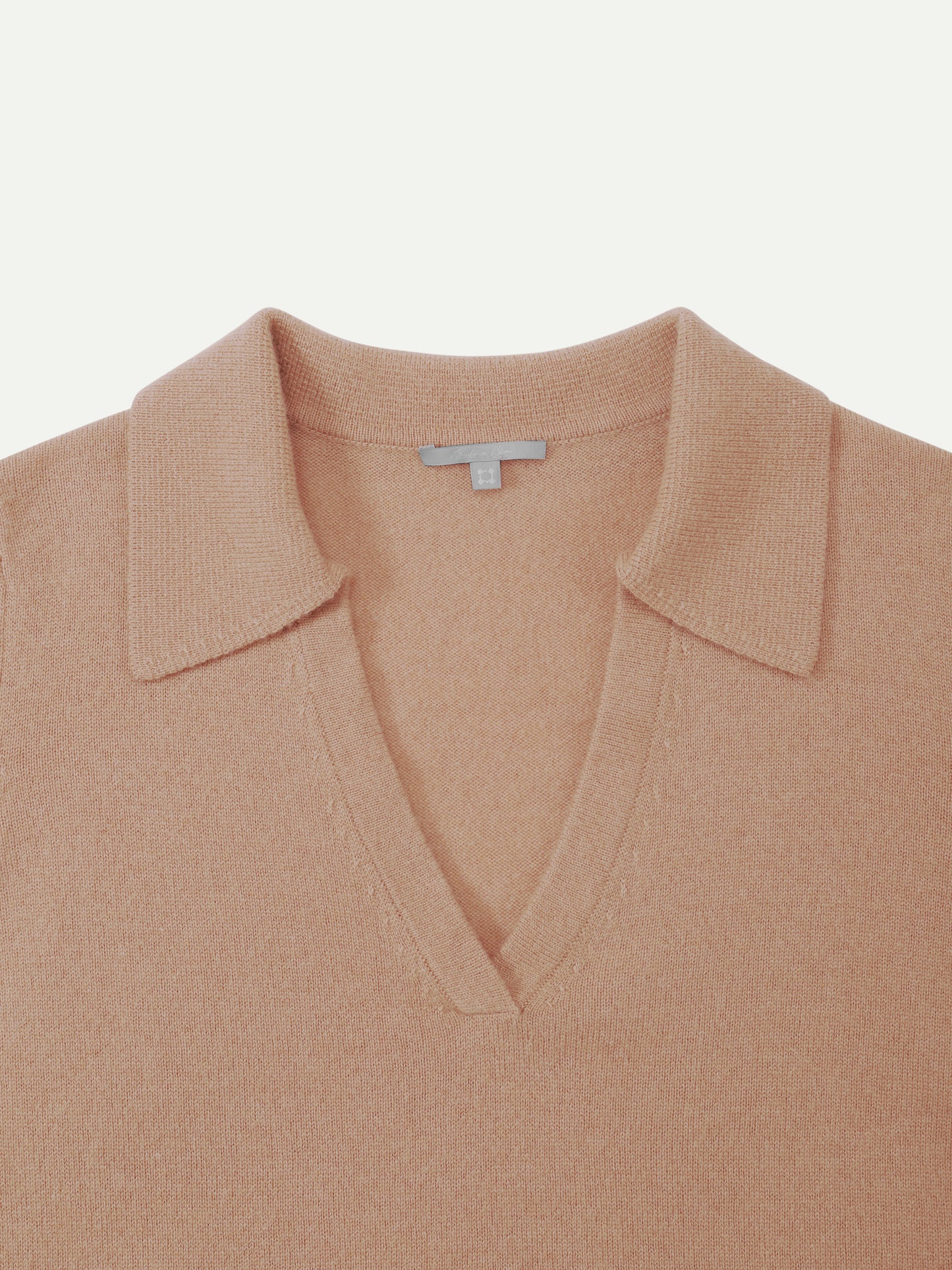 The Baker Brunost Cashmere V-Neck Polo