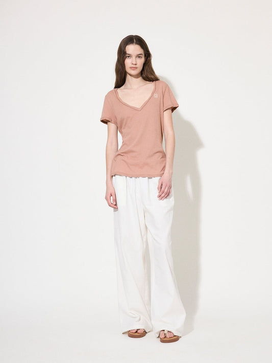 The Traveler Slub Tee Blush-1 -  OnTheSofa, The Sectional