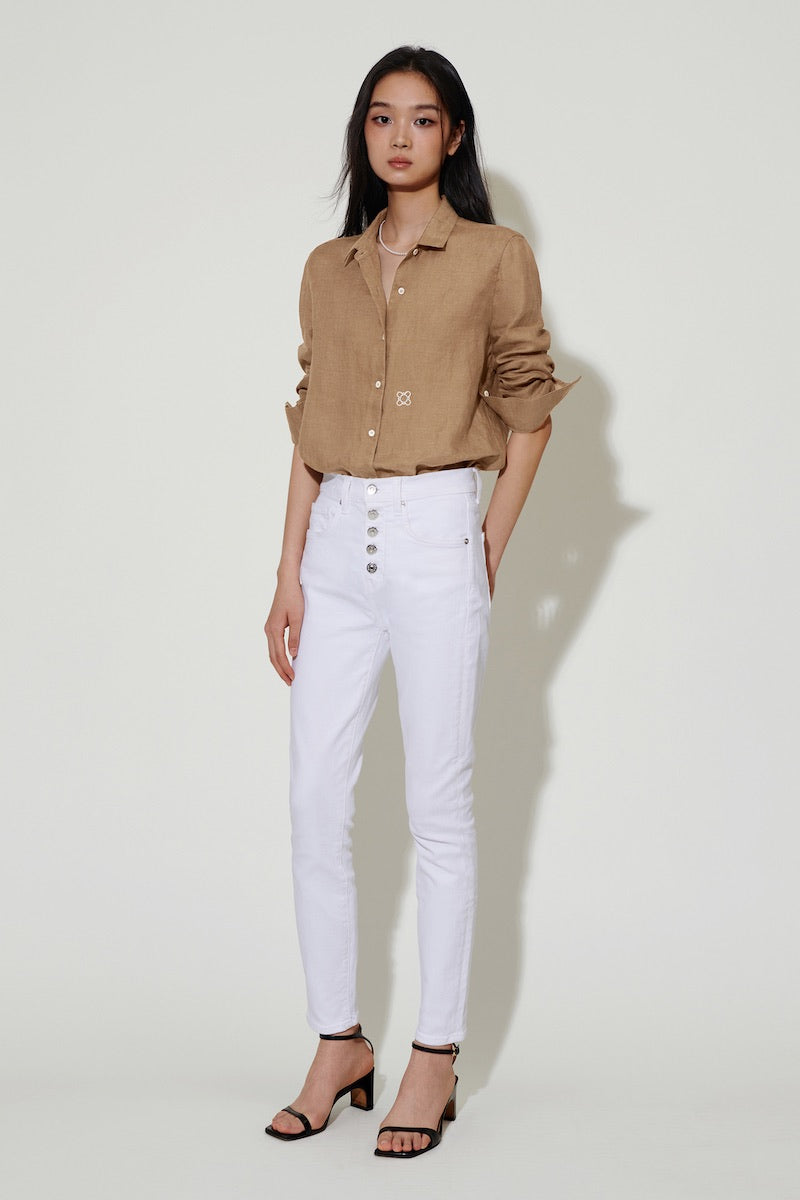 The Gardener Linen Shirt Moss