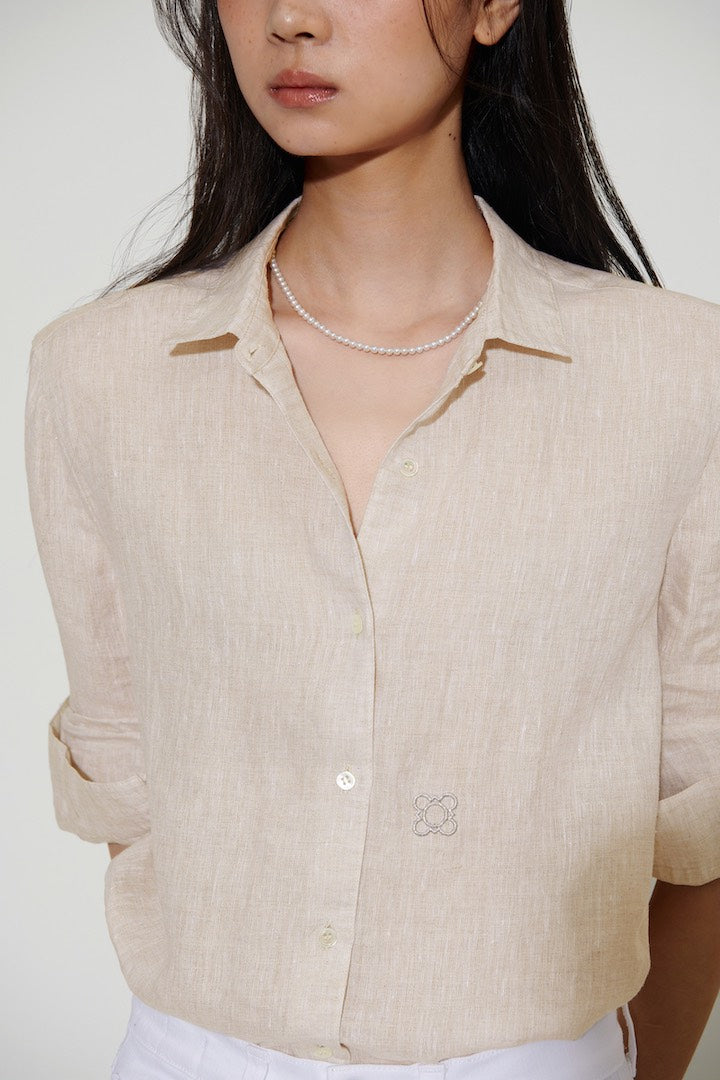 The Gardener Linen Shirt Moss