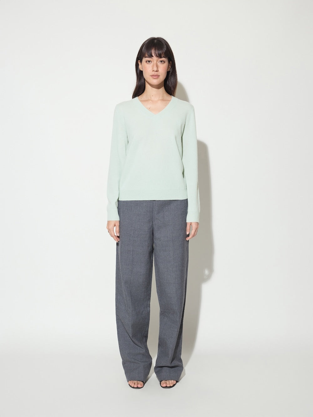 The Curator Jade Sofa V neck Cashmere Sweater