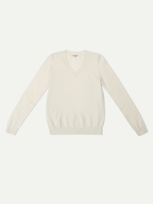 The Curator Pearl Sofa V neck Cashmere Sweater