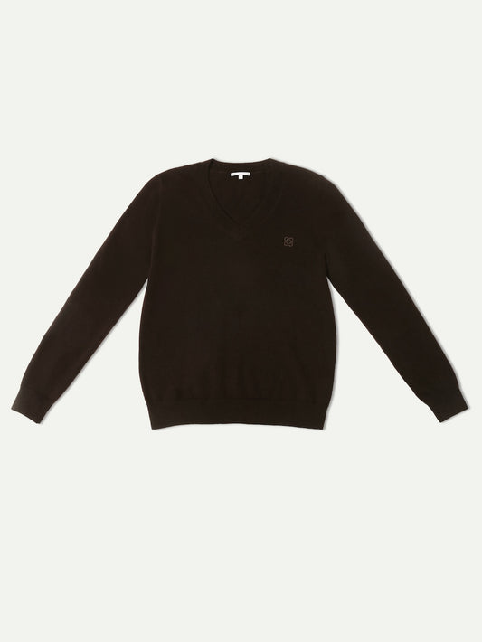 The Curator Sepia Sofa V neck Cashmere Sweater