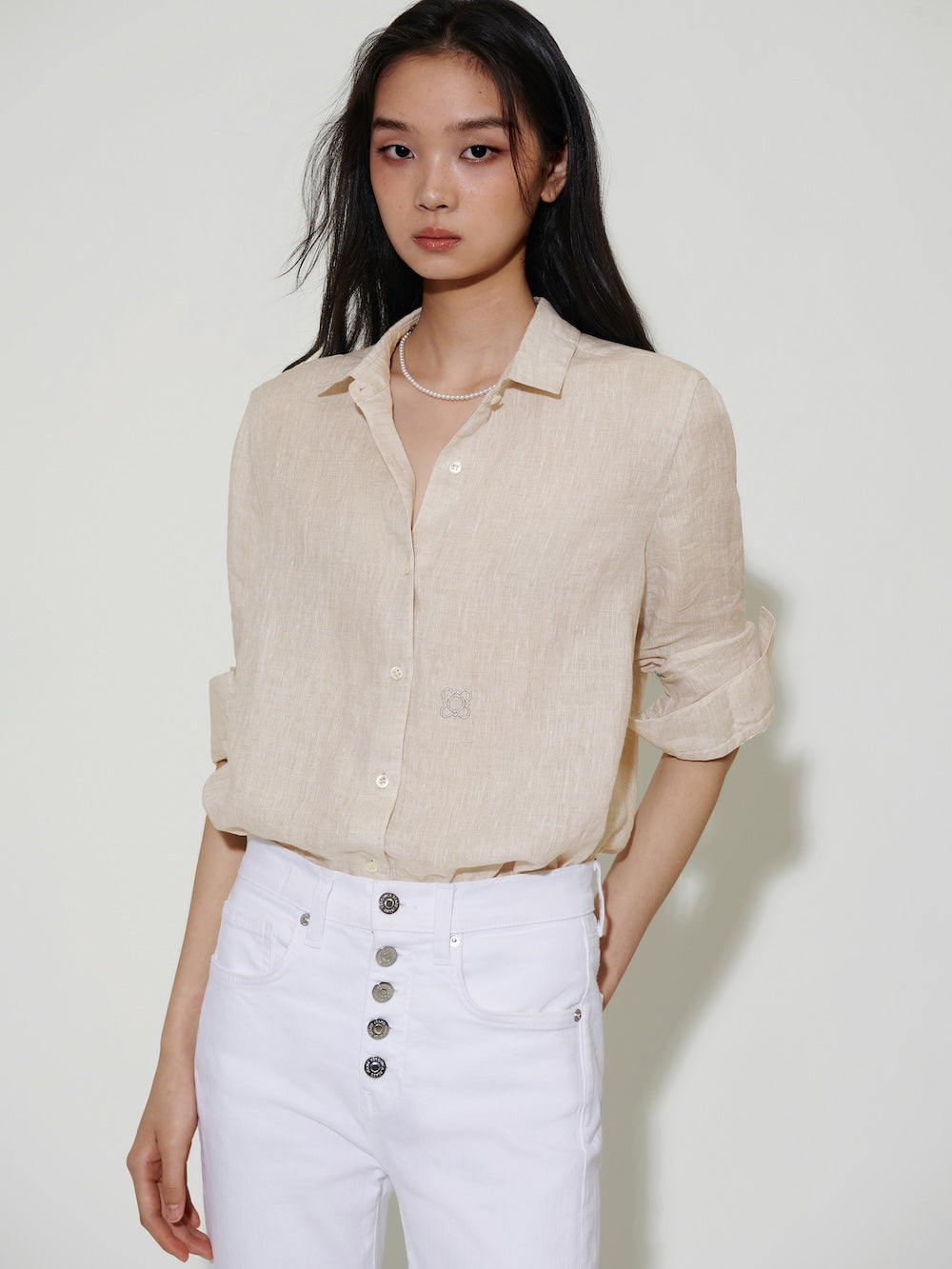 The Gardener Linen Shirt Ginkgo