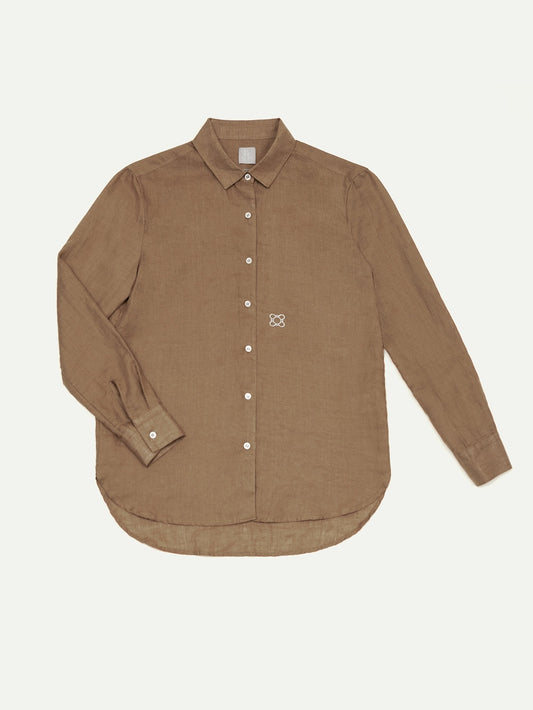 The Gardener Linen Shirt Moss