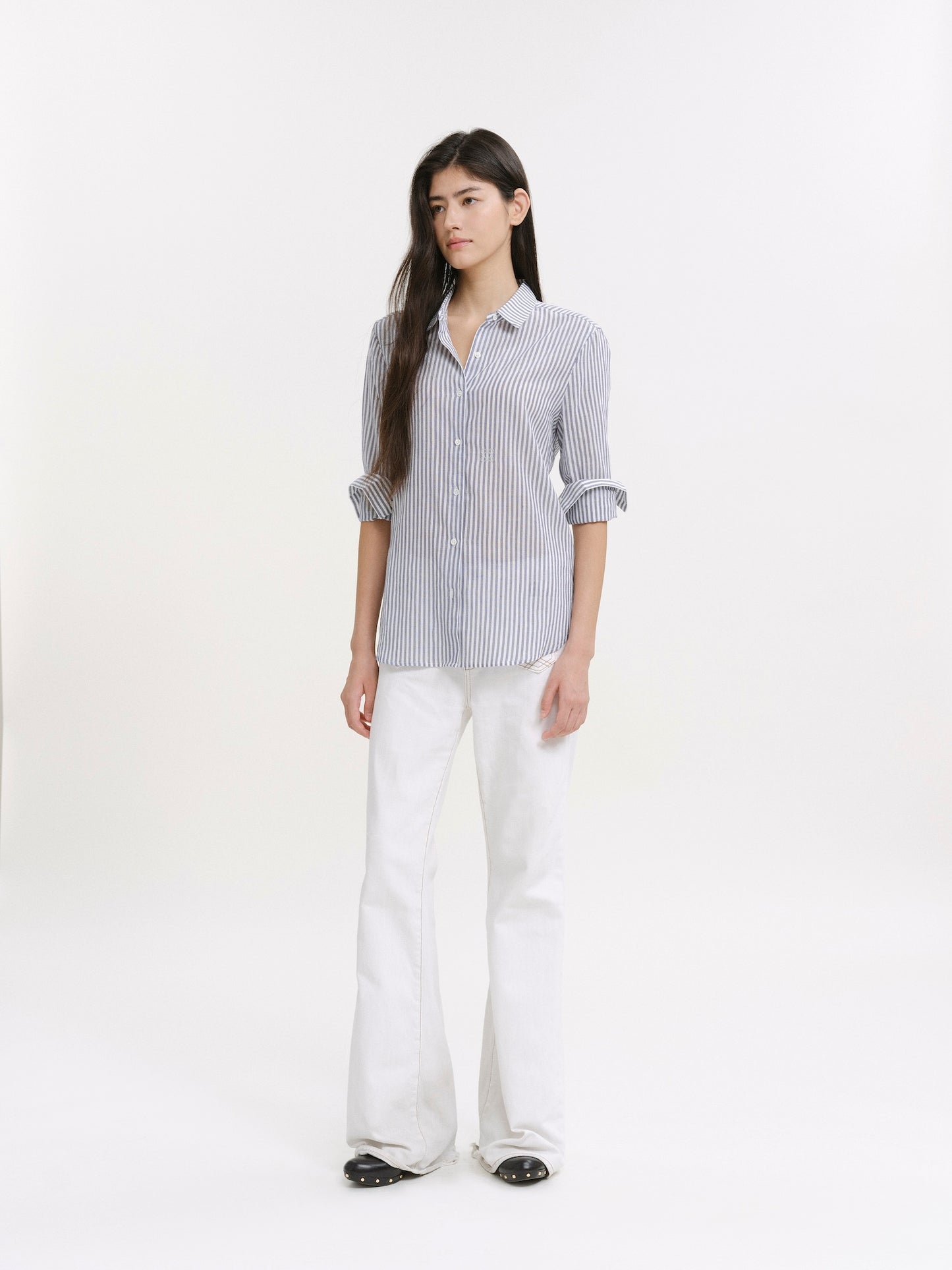 The Gardener Cotton Striped Shirt Sail 01