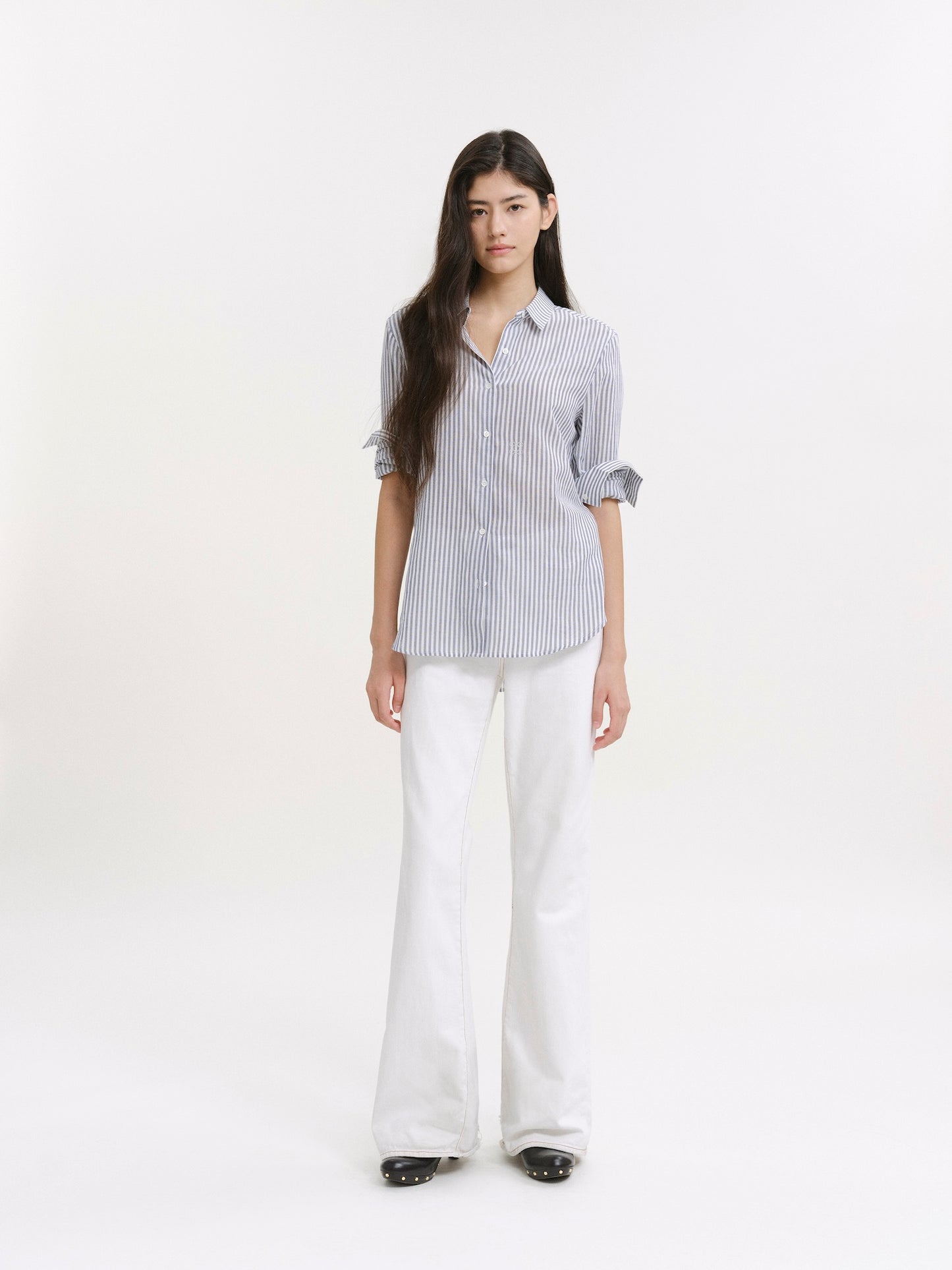 The Gardener Cotton Striped Shirt Sail 01