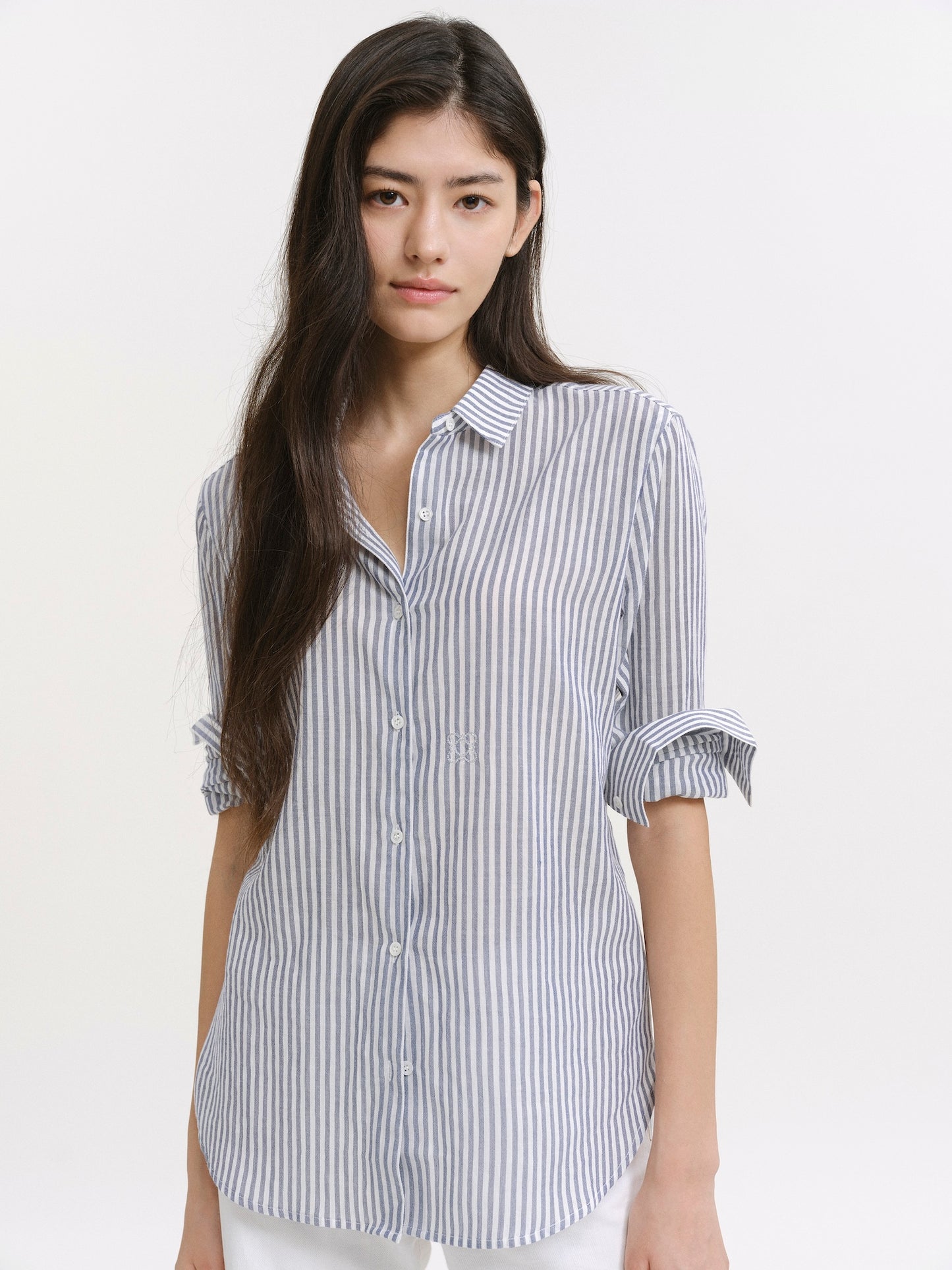 The Gardener Cotton Striped Shirt Sail 01