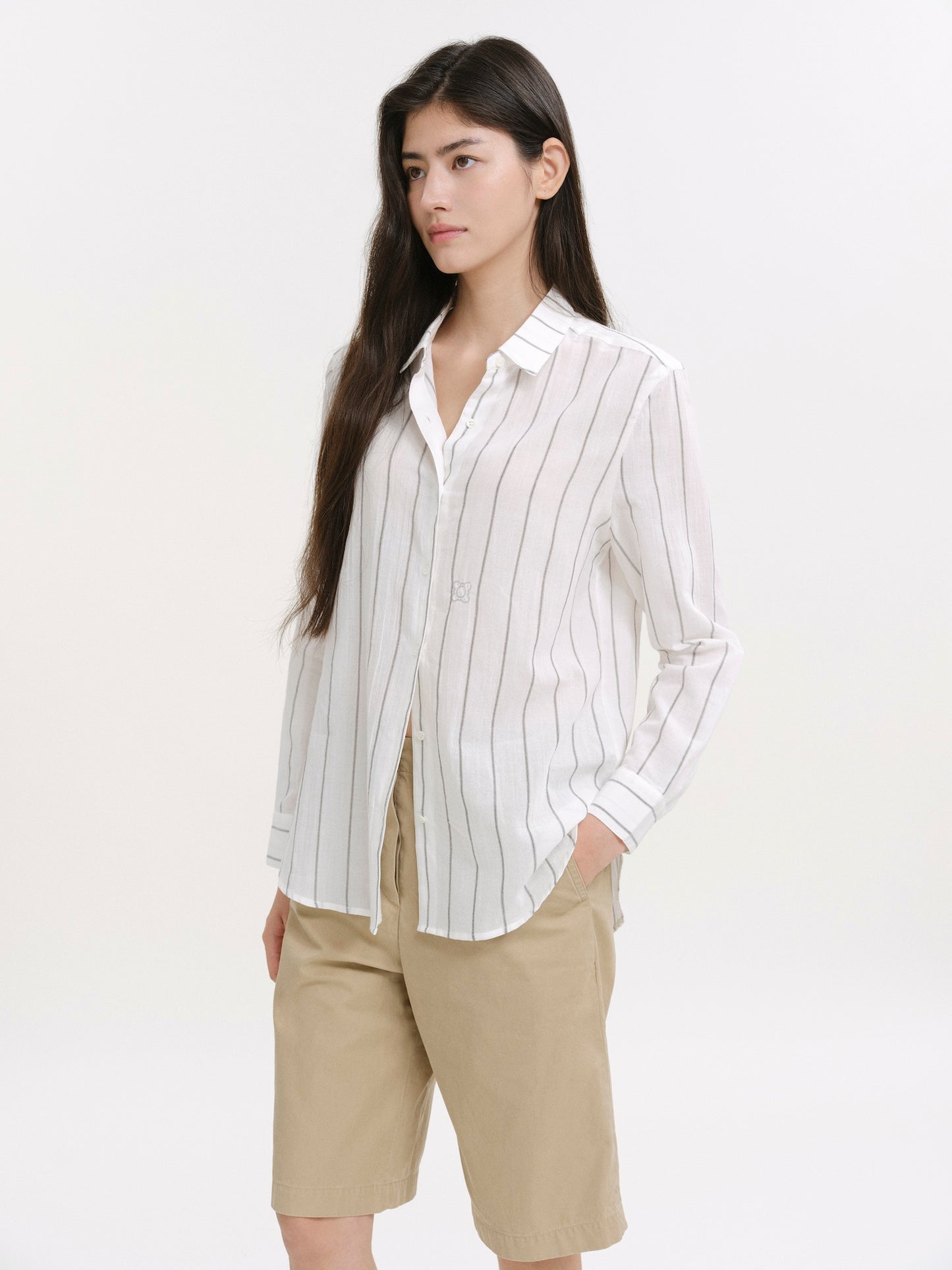 The Gardener Cotton Striped Shirt Sail 02