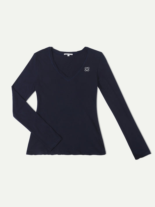 The Traveler Marine Sofa Cotton V neck Long Sleeve